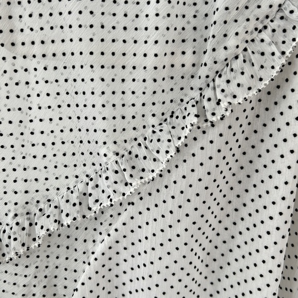 LOFT Ruffle Trim Polka Dot Blouse - Picture 2 of 5